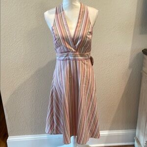 NWT Pink and Tan Halter A-Line Sundress by GYPSIES & MOONDUST